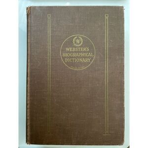 WEBSTERS BIOGRAPHICAL DICTIONARY/1948/FIRST EDITION/HARDCOVER.